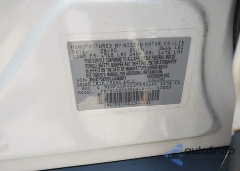 2020 Nissan Kicks Sv Xtronic Cvt из США, поврежденный, VIN 3N1CP5CV0LL546921